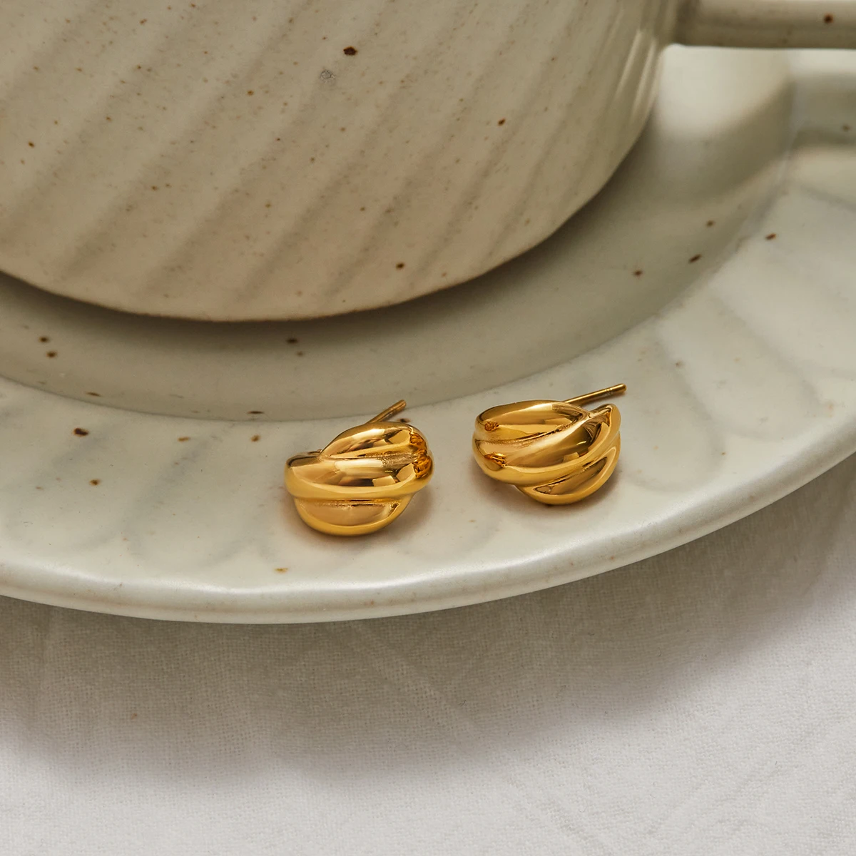 Geometric Stainless Steel Earrings 10mm 5 Geometric Stainless Steel Earrings 10mm - Image 5