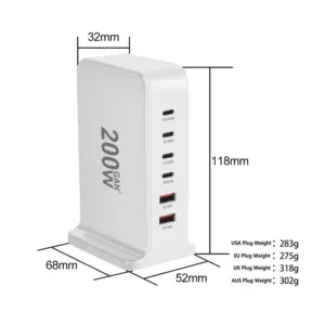 GaN Dual-Model 200W/168W Fast Charger with 6 USB-C Ports 15 Sbda7dad8bd3d40fa8b86b57b1668a104n 1