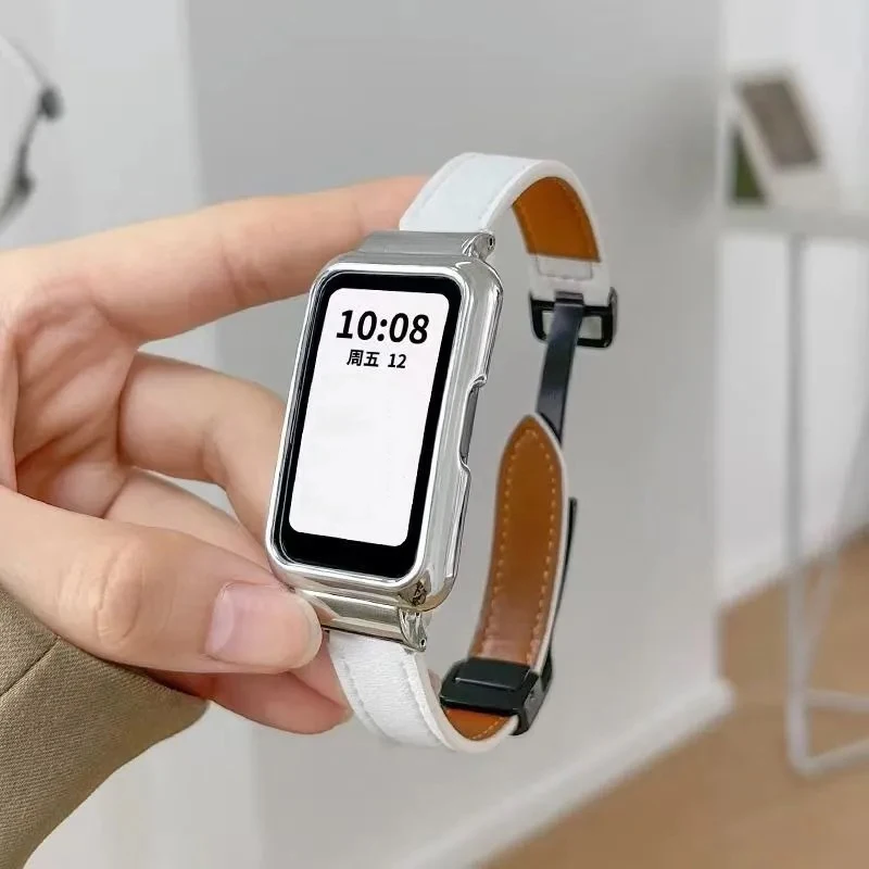 Magnetic Leather Strap for Huawei Band 8/9/10 6 Magnetic Leather Strap for Huawei Band 8/9/10 - Image 6