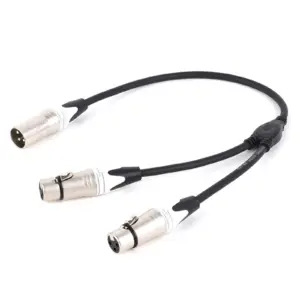 XLR Y-Splitter Cable for Audio, 0.3m/0.5m 17 Sbdda8f34c93849c0a256ae67e907e15cJ