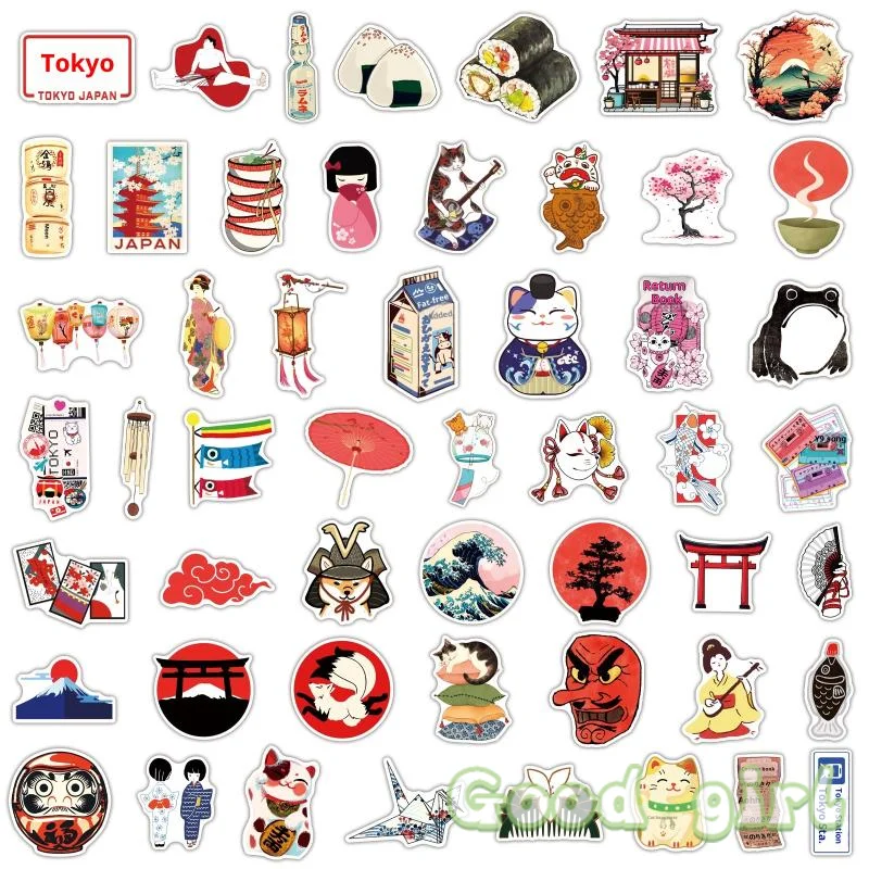Japanese Graffiti Sticker Set 50 Waterproof PVC 3 Japanese Graffiti Sticker Set 50 Waterproof PVC - Image 3