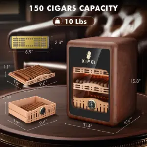 Elegant Wooden Cigar Humidor by BrandX 11 Sbde532de76c548f195aae094012b4a45H