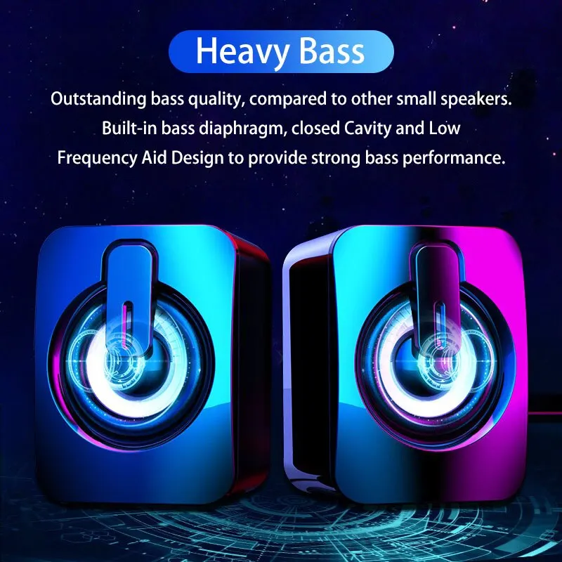 Modern RGB USB Computer Speakers for Home Use 3 Modern RGB USB Computer Speakers for Home Use - Image 3