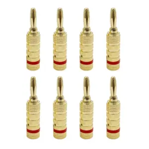 8-Piece 24K Gold-Plated Banana Plug Set for Audio 17 Sbe3e87c047624375bff06a2f20ac7654n