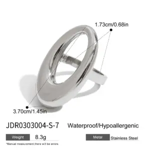 Geometric Stainless Steel Ring for Women 15 Sbe40426582a04f6d9be5c5855929f506H