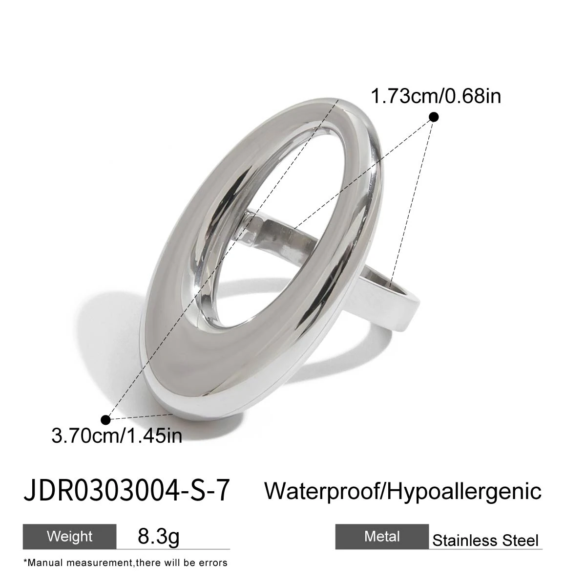 Geometric Stainless Steel Ring for Women 8 Geometric Stainless Steel Ring for Women - Image 8