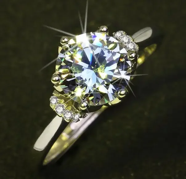 Platinum Wedding Ring with 1-Carat Moissanite 8 Platinum Wedding Ring with 1-Carat Moissanite - Image 8