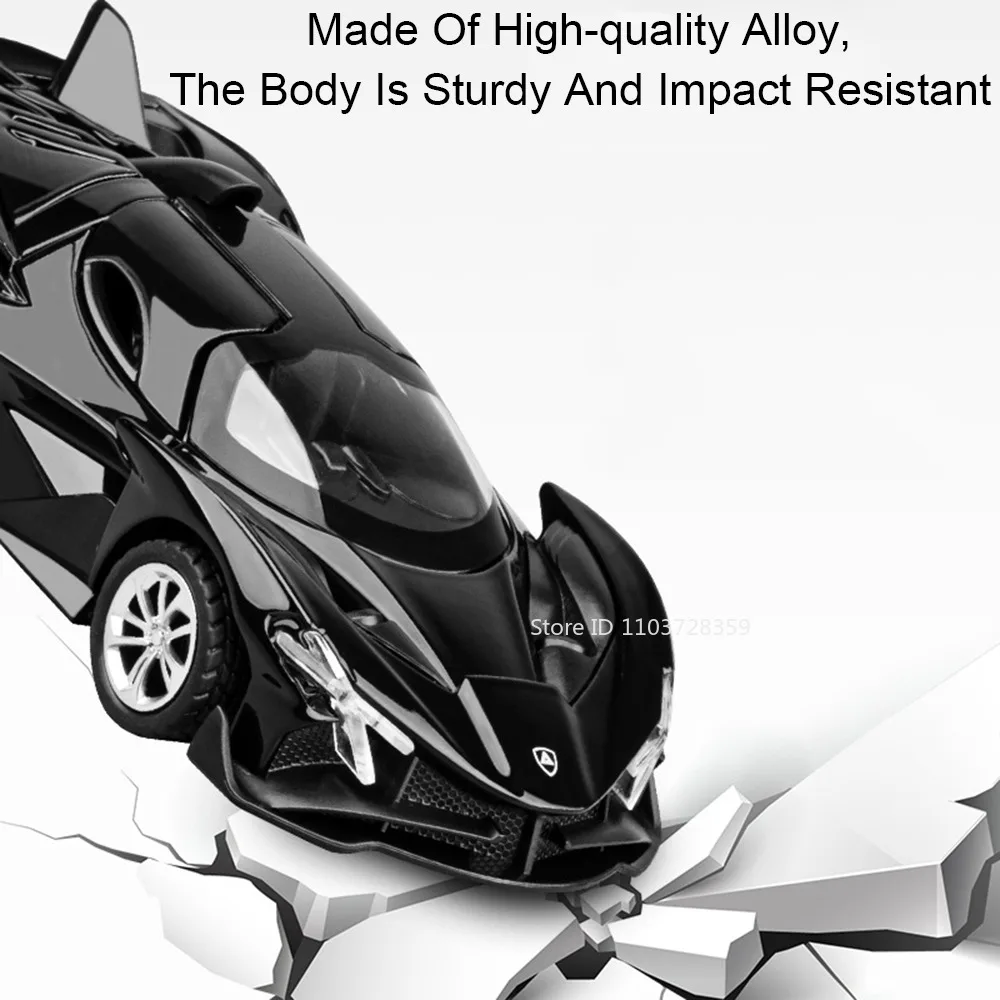 Red EVO Miniature Supercar Model 13.5cm with Lights 3 Red EVO Miniature Supercar Model 13.5cm with Lights - Image 3