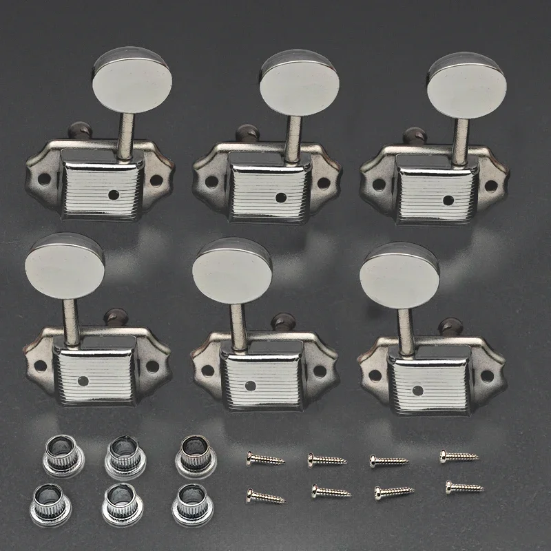 Vintage Guitar Tuning Peg Set - 6 Semi-Sealed Metal 7 Vintage Guitar Tuning Peg Set - 6 Semi-Sealed Metal - Image 7