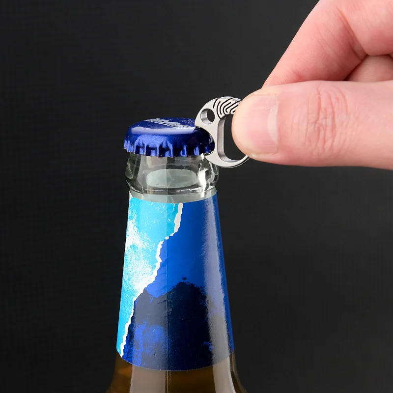 Titanium Goldfish Keychain Bottle Opener 3 Titanium Goldfish Keychain Bottle Opener - Image 3