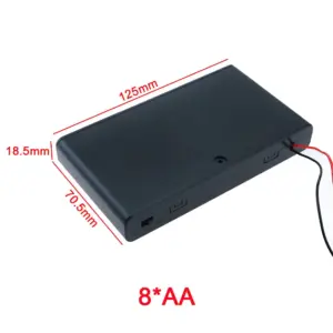 Black AA Battery Storage Case with 8 Slots 16 Sbec211e279ea4854b8ac01d90dccab0bE