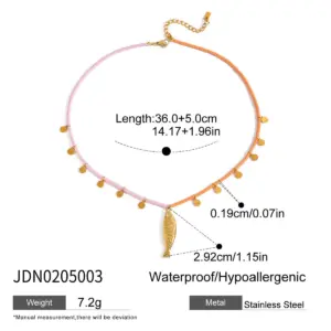 Stainless Steel Fish Necklace for Women 13 Sbecf954f4a9948a0b36c8b942deca8b6O