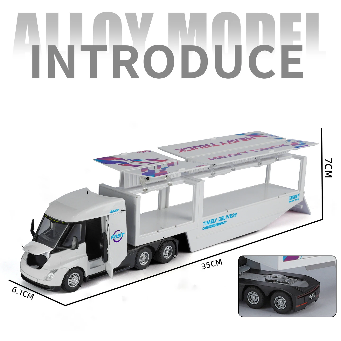 1:32 Diecast Semi Container Truck Model 5 1:32 Diecast Semi Container Truck Model - Image 5