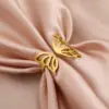 Elegant Resizable Butterfly Ring in Gold & Steel