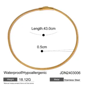 Stainless Steel Gold Snake Chain Necklace 11 Sbf040f723149499db9b9bfd30b3fb900l