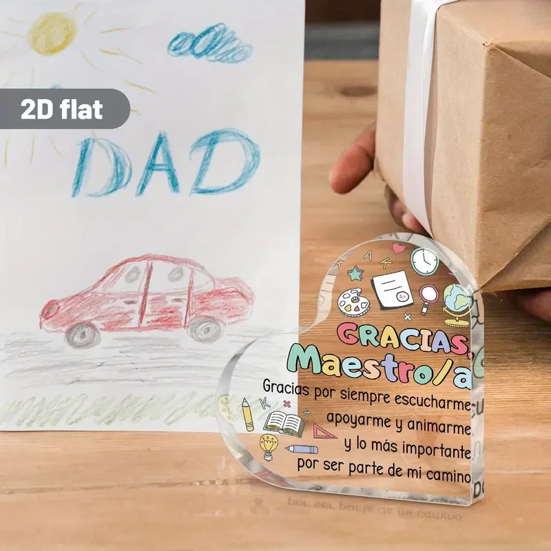 Heart-Shaped Teacher Appreciation Acrylic Plaque 4 Heart-Shaped Teacher Appreciation Acrylic Plaque - Image 4