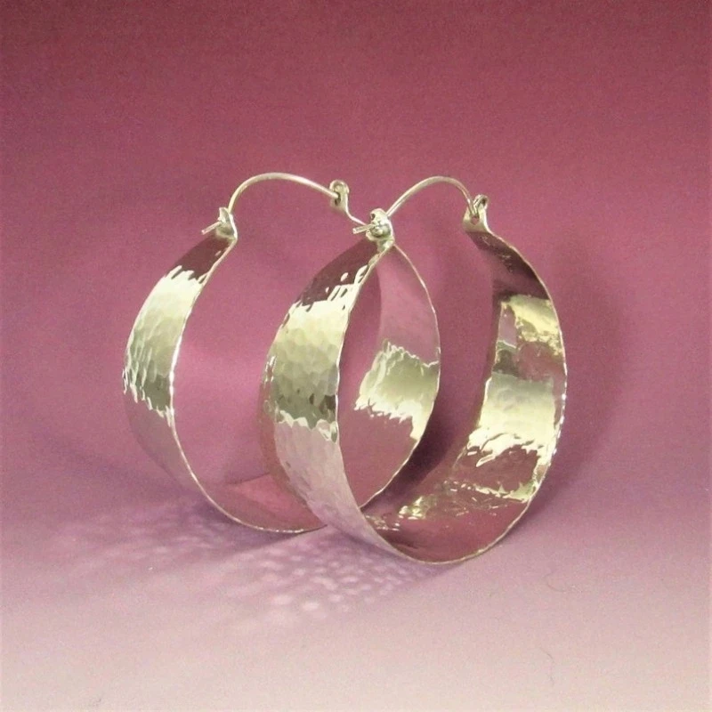 Silver Geometric Hoop Earrings for Women 5 Silver Geometric Hoop Earrings for Women - Image 5