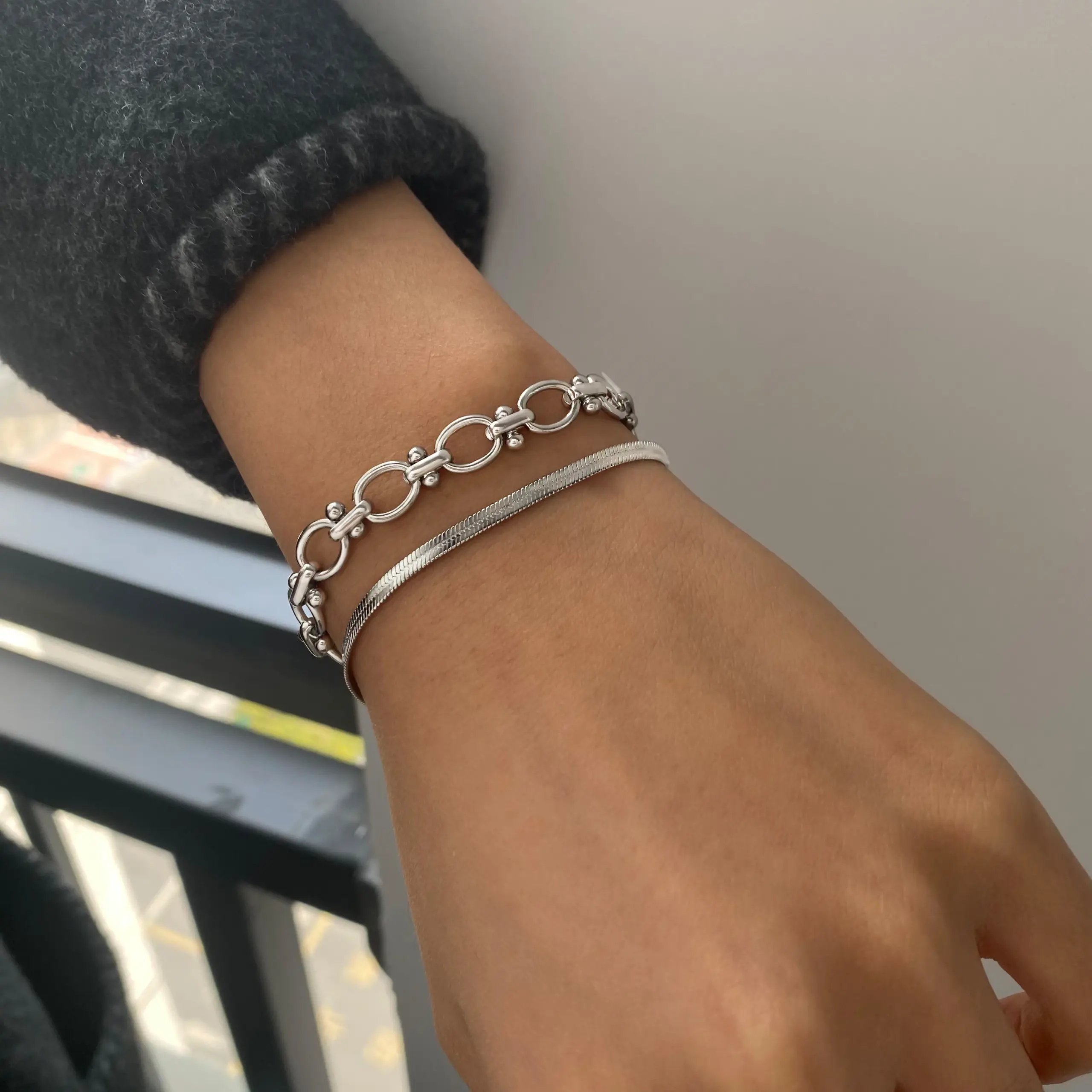 Unisex Stainless Steel Skeleton Bracelets Set 6 Unisex Stainless Steel Skeleton Bracelets Set - Image 6