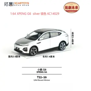 Silver 1:64 XPeng G6 Model Car Collection