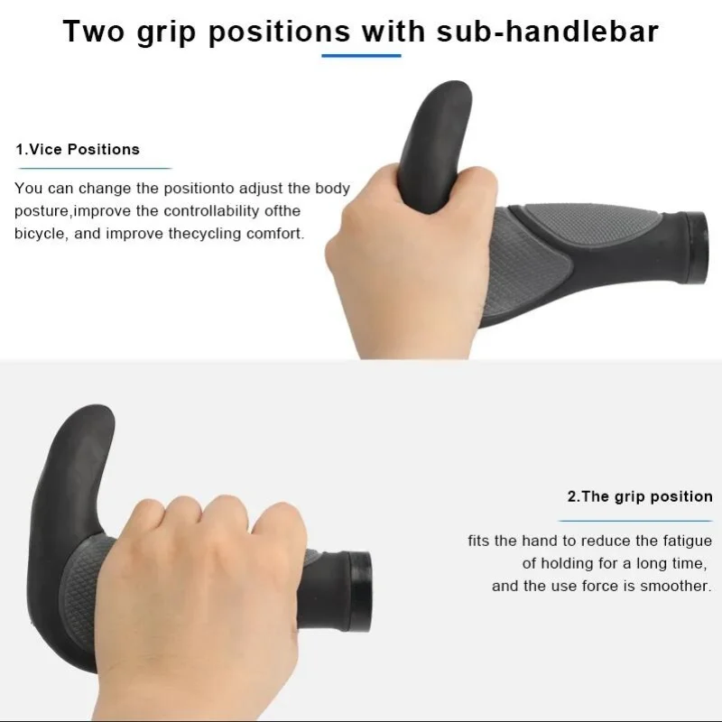 Ergonomic Black Bicycle Handlebar Grips 3 Ergonomic Black Bicycle Handlebar Grips - Image 3