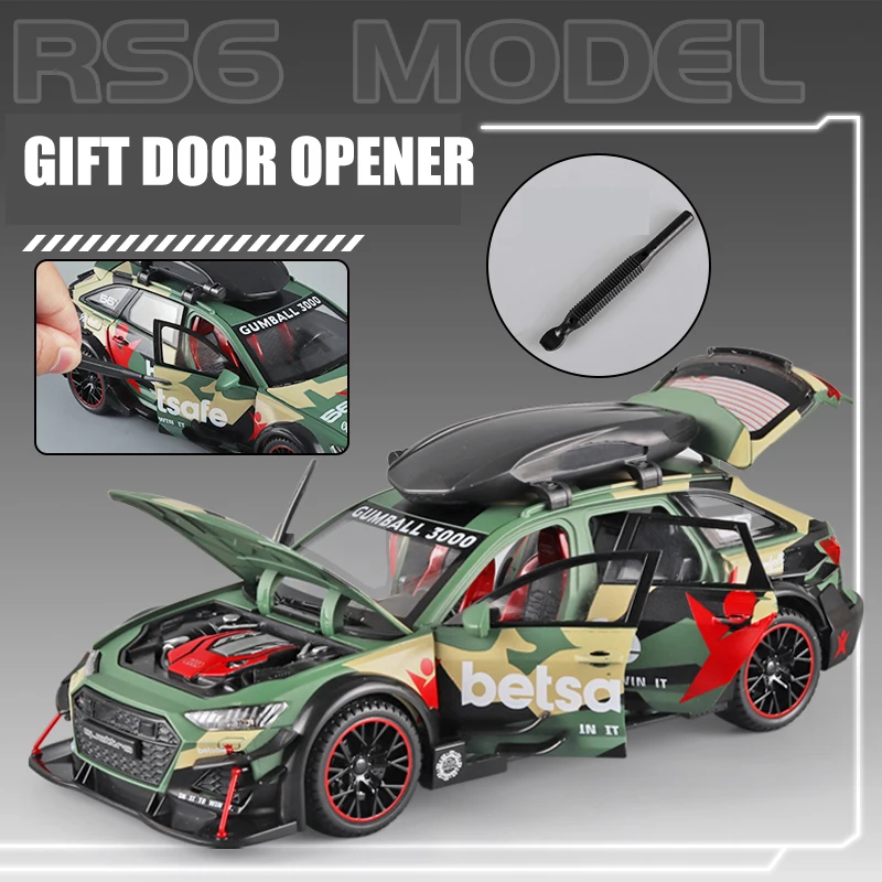 Audi RS6 Avant 1:24 Diecast Model with Sound 5 Audi RS6 Avant 1:24 Diecast Model with Sound - Image 5