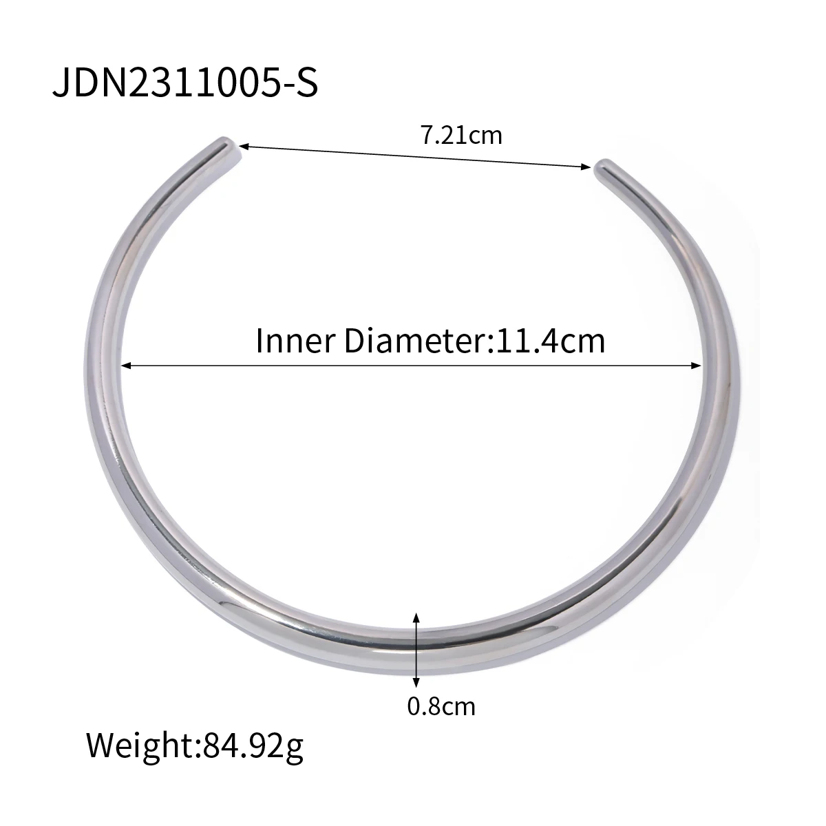 Modern Stainless Steel Women's Necklace 6 Modern Stainless Steel Women's Necklace - Image 6