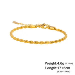 Twisted Chain Bracelet in Silver & Gold 12 Sbfb0ad33780e40b0b5f9a78cd01a3201B