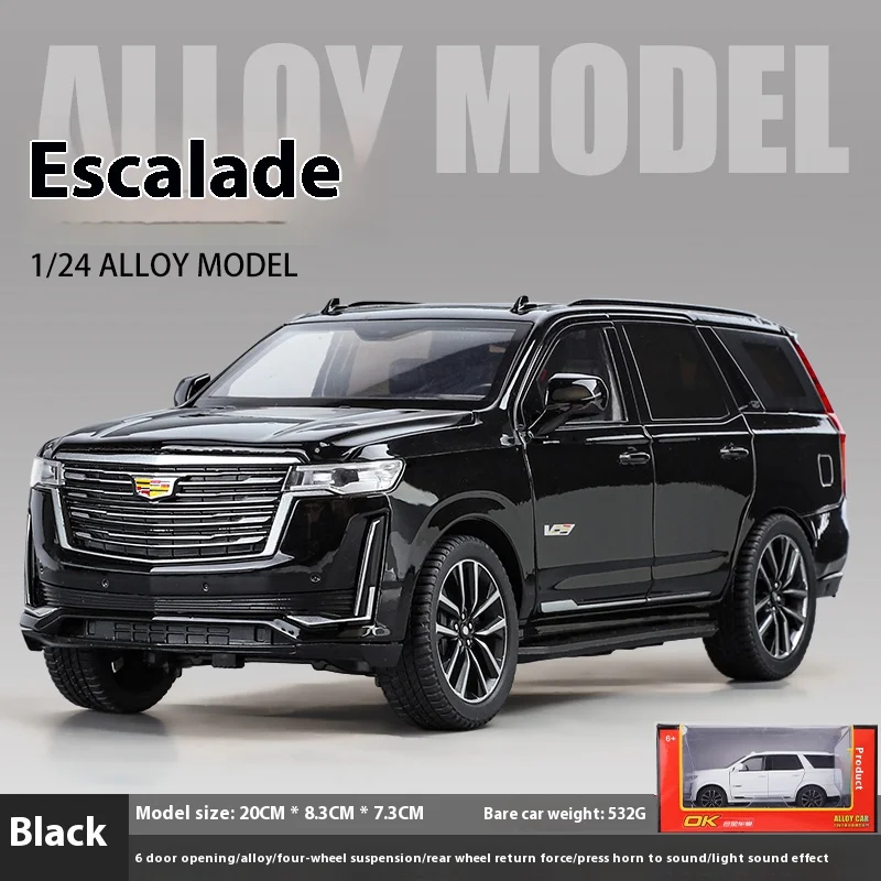 1:24 Cadillac Escalade Diecast Model in White 9 1:24 Cadillac Escalade Diecast Model in White - Image 9