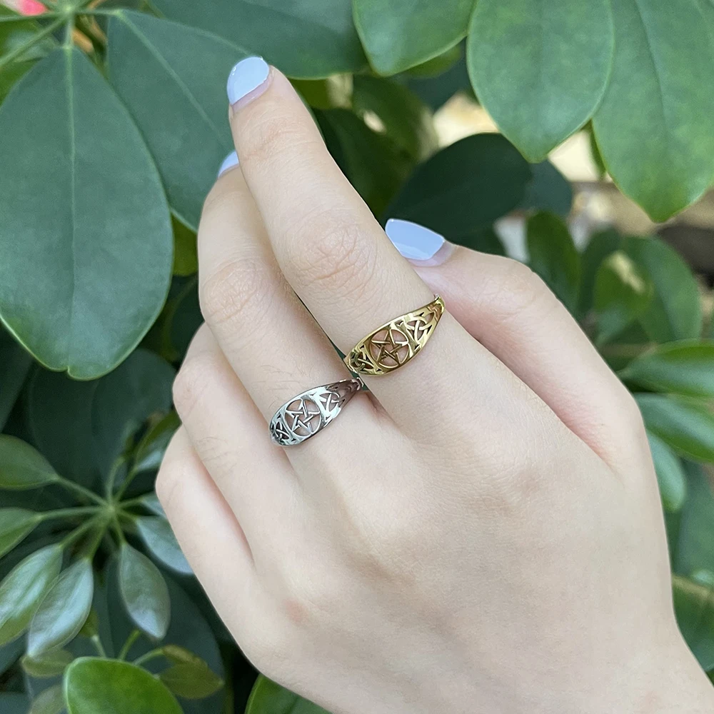 Irish Knot Pentagram Stainless Steel Ring 5 Irish Knot Pentagram Stainless Steel Ring - Image 5