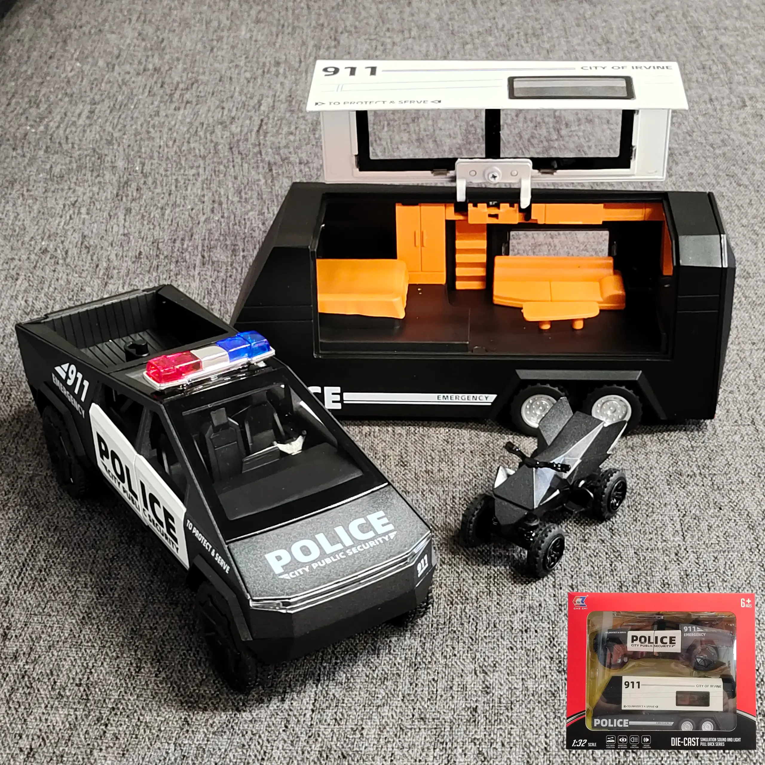 Police Off-Road Pickup Model 1:32 Scale 8 Police Off-Road Pickup Model 1:32 Scale - Image 8