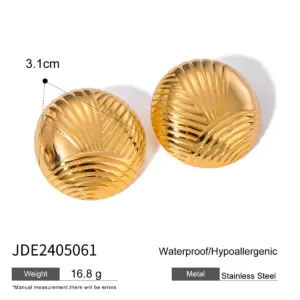 Gold Stainless Steel Earrings for Women 13 Sc01f32f4c1614782860181dce815d52fQ