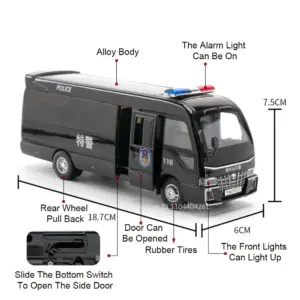 1:32 Scale Police Bus Replica for Collectors 11 Sc0213652e2ce4493a09602dc3d862cc8s