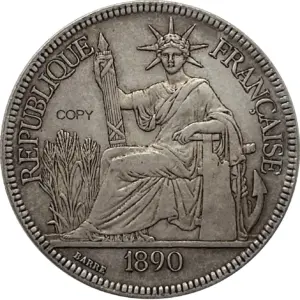 French Indochina 1890 Piastre Replica Coin 13 Sc0345b259d4849f582689e1c2e538bb4b