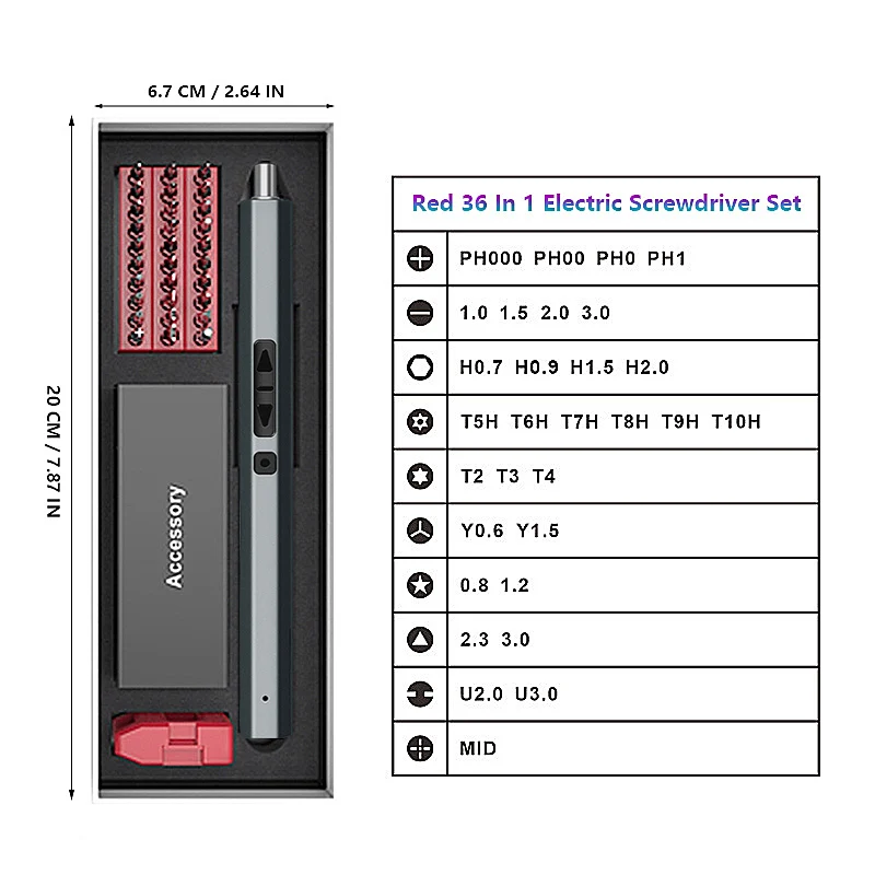 Rechargeable Electric Screwdriver Set 3.7V, 40 Bits 8 Rechargeable Electric Screwdriver Set 3.7V, 40 Bits - Image 8