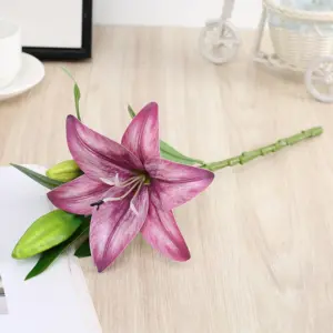 Artificial Lily Branch Decor with 15cm Open Flower 19 Sc06aa14053d5488cb09cc200552ab85ek