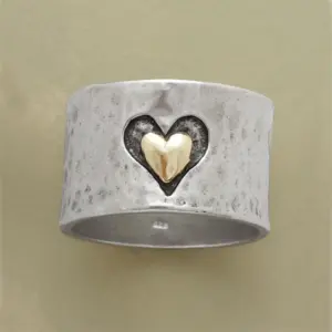 Silver Heart-Shaped Ring for Women 4 Sc070ff3a90e24e149fec313f57b44722A