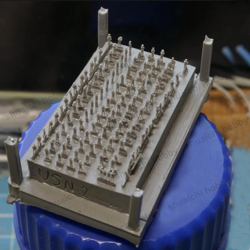 Resin Navy Soldier Model 1/700 Scale, 115 Figures 2 Resin Navy Soldier Model 1/700 Scale, 115 Figures - Image 2