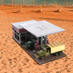 Wooden Gas Station Model Kit for Dioramas 14 Sc09bfc50ef014a0e9240d18280343c37A