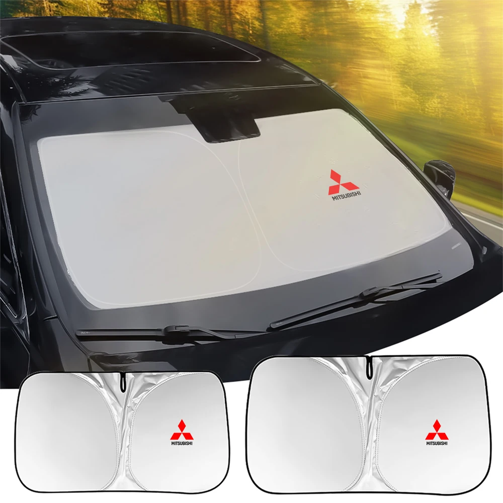 Mitsubishi Car Sun Shade - Silver Reflective 2 Mitsubishi Car Sun Shade - Silver Reflective - Image 2