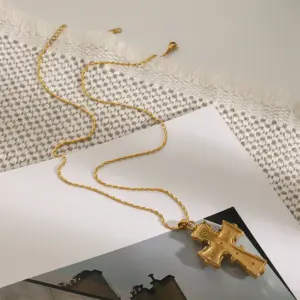 Stainless Steel Gold Cross Necklace for Women 12 Sc0c6a8ef377644b9a323b40ec271f44bH