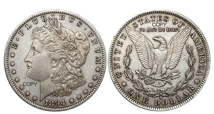 Replica US 1894 S Morgan Silver Coin 8 Replica US 1894 S Morgan Silver Coin - Image 8