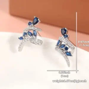 Silver Drop Earrings with Cubic Zirconia 8 Sc0d3da45528b40d09c4d8c57f11f8a41i