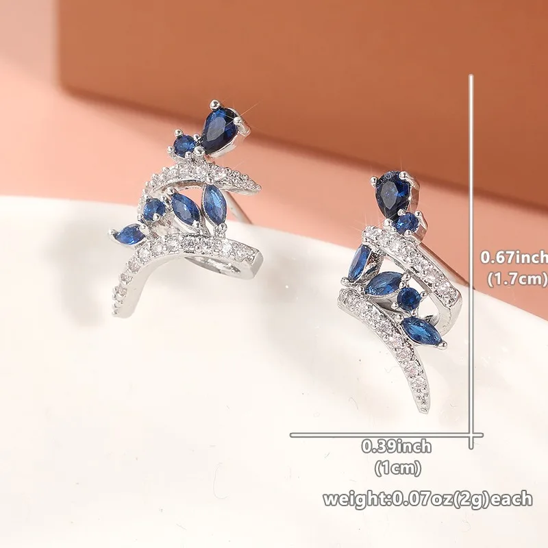 Silver Drop Earrings with Cubic Zirconia 3 Silver Drop Earrings with Cubic Zirconia - Image 3