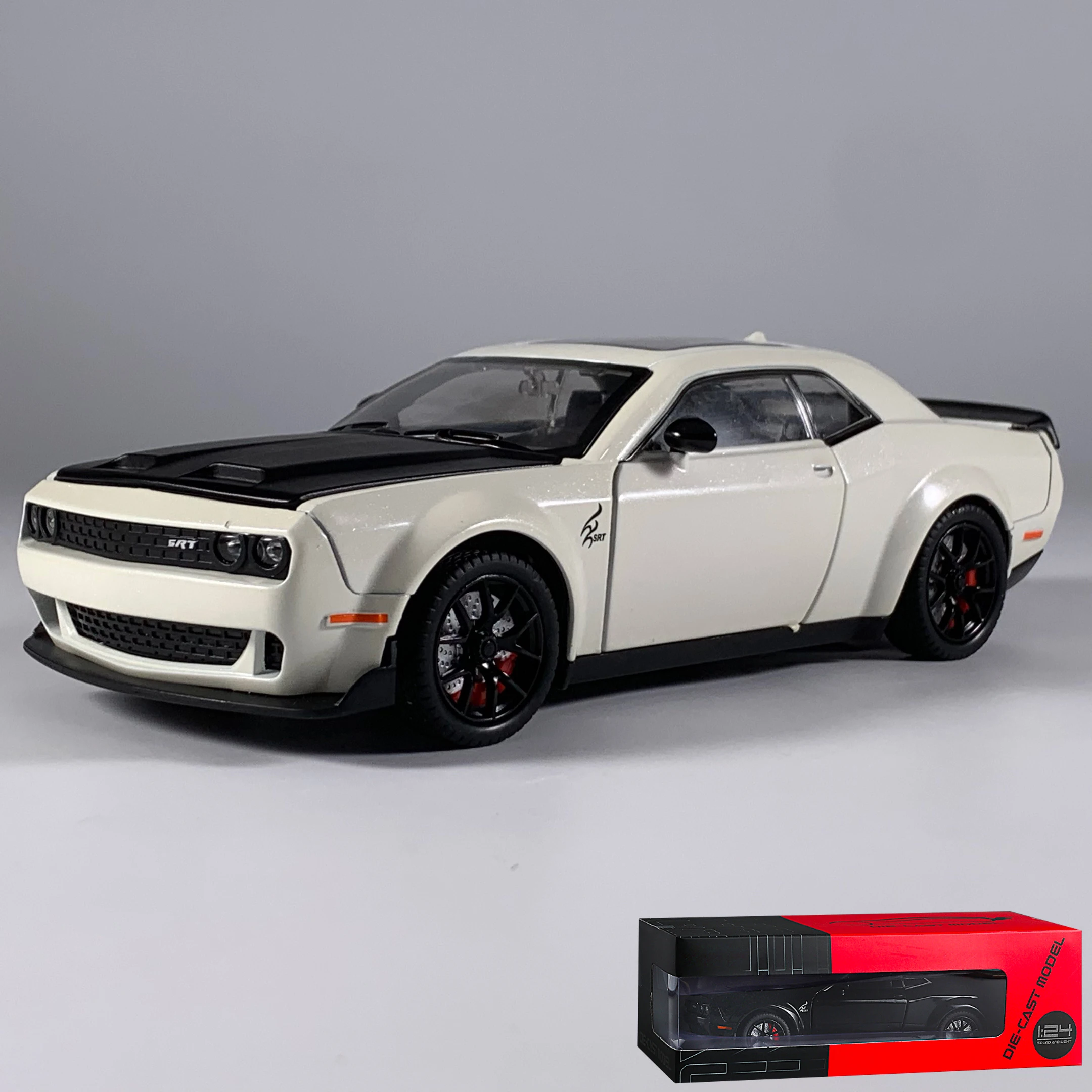 White Dodge Challenger Hellcat Red Eye Model 9 White Dodge Challenger Hellcat Red Eye Model - Image 9