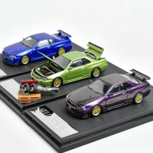 Nissan GT-R R34 Diecast Model 1:64 in Blue 9 Sc0e9f5aaa2204062a61c0fe6a625460dP