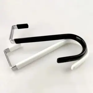 Stainless Steel Over-the-Door Hook in Black/White 13 Sc107dc78d2b446c4b0e305d16aca24643
