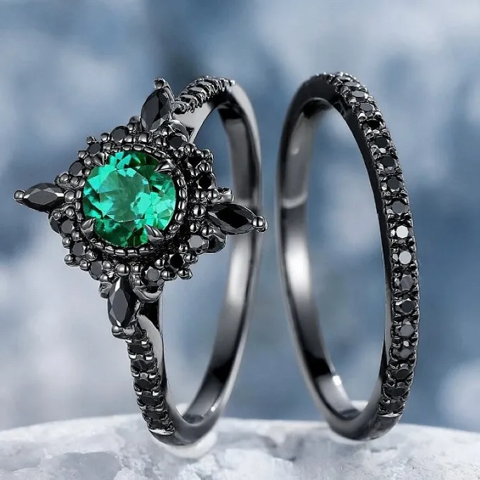 Elegant Green Zircon Cocktail Ring for Women 5 Elegant Green Zircon Cocktail Ring for Women - Image 5