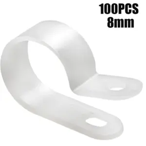100-Pack Nylon P Cable Clips for Organization 18 Sc12eb746b5f6496f8bceaac8abe991f3s