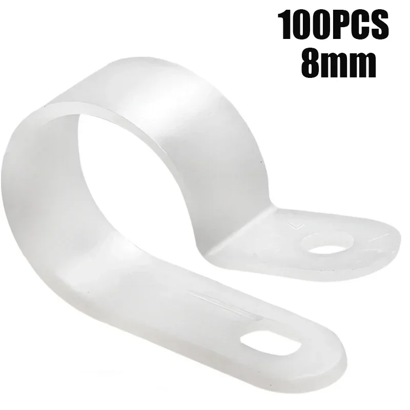 100-Pack Nylon P Cable Clips for Organization 9 100-Pack Nylon P Cable Clips for Organization - Image 9