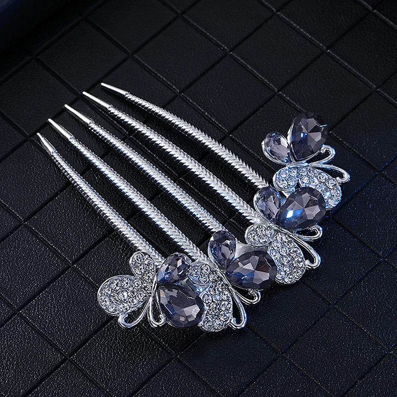 Vintage Crystal Flower Hair Clip for Women 8 Vintage Crystal Flower Hair Clip for Women - Image 8